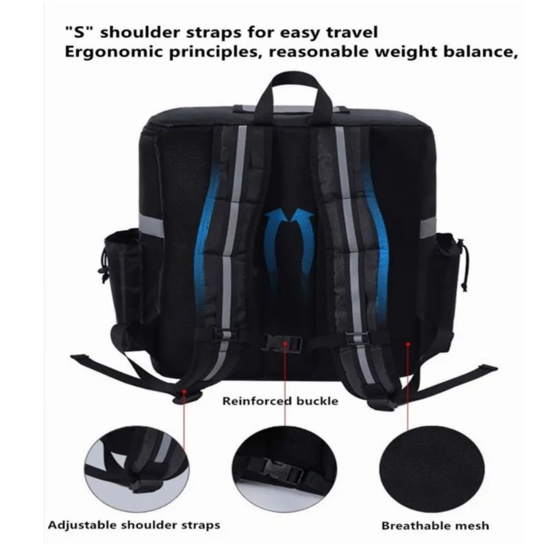 Mochila Térmica Multifuncional Delivery  Color Negro