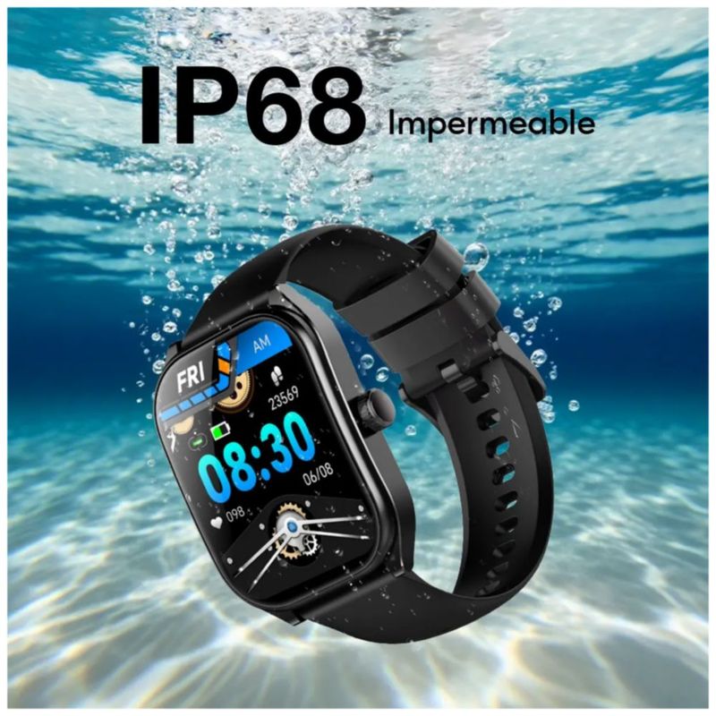 Smartwatch, Reloj Inteligente con  Bluetooth y Pantalla de 2.01" Color Negro