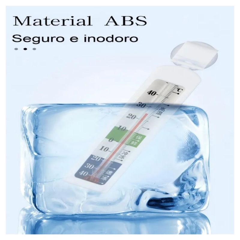 2pza Termómetros Refrigerador Congelador con Ventosa Color Blanco