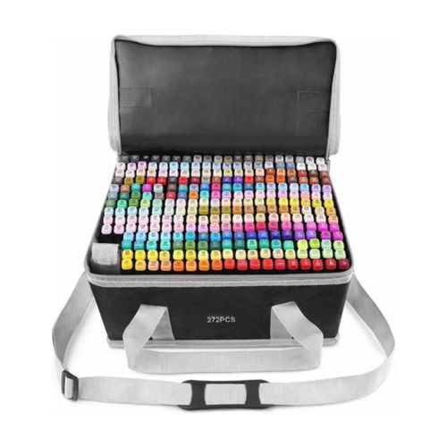 Marcadores Doble Punta A Base De Alcohol, 168 Colores Multicolor