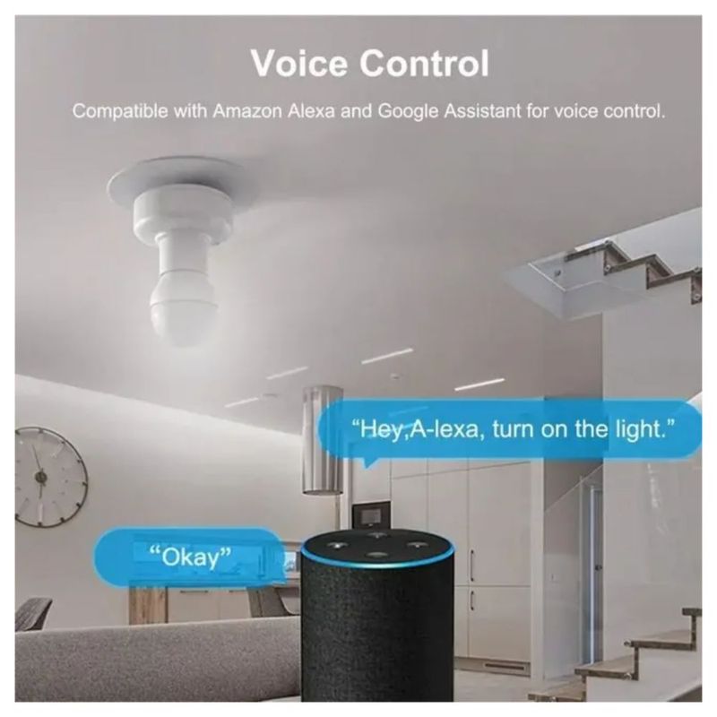 2 Socket Inteligente Wifi Smart Foco Color Blanco