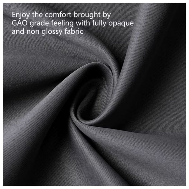 Cortinas Blackout con Aislamiento térmico y Reducción de ruido Color Gris