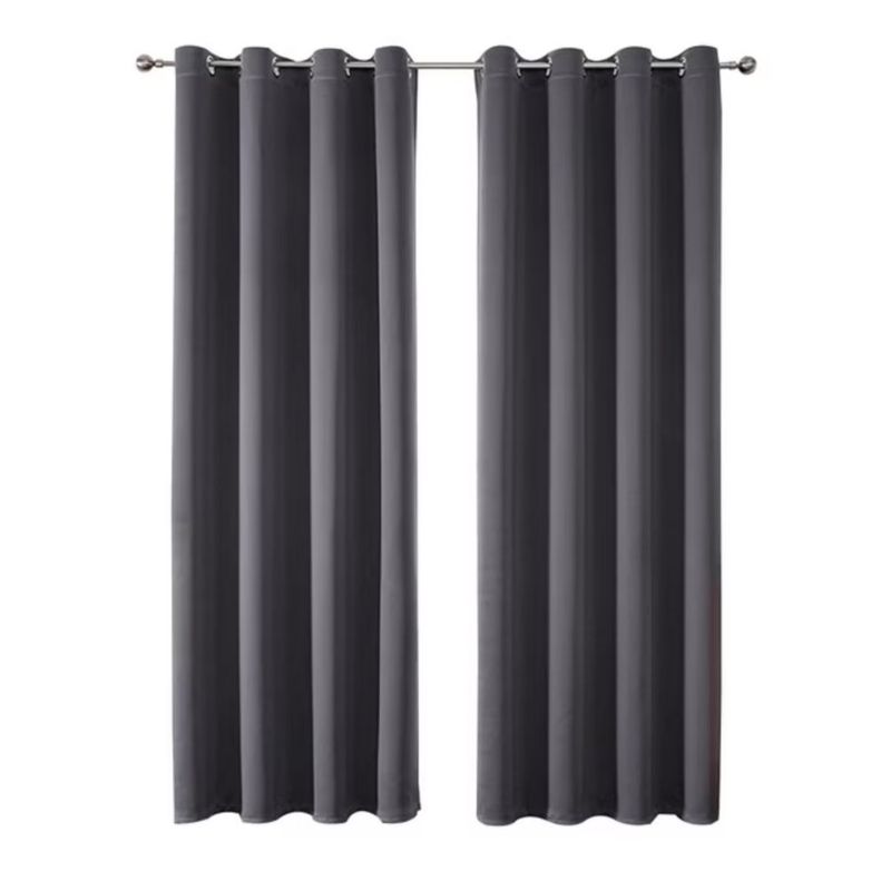 Cortinas Blackout con Aislamiento térmico y Reducción de ruido Color Gris