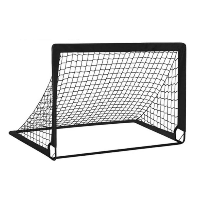Set De Portería De Fútbol Infantil Para Patio Trasero Negro