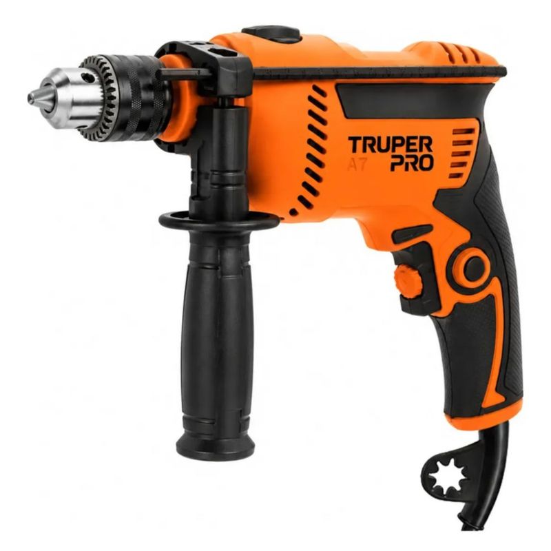 Taladro rotomartillo atornillador eléctrico de 1/2" 650W, caja de cartón, 127V, 60Hz NARANJA/NEGRO