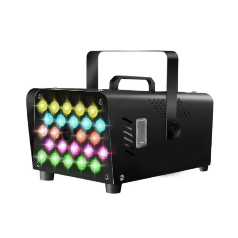 Máquina de Humo de 1200W con 24 Luces LED Negro