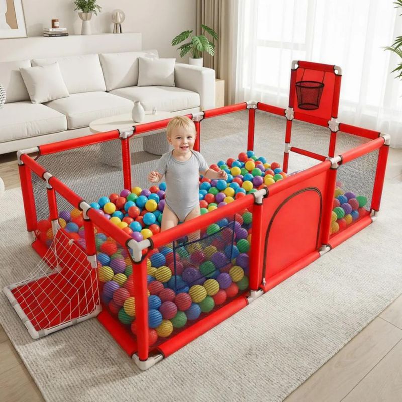 Corralito Plegable Talla Grande Corral Gimnasio Rojo