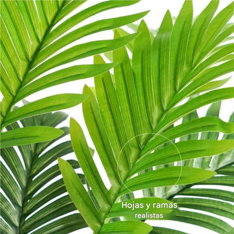 Planta De Palma Artificiales Decorativas 24 Hojas 92cm Verde