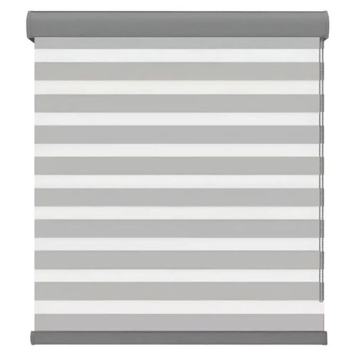 Persiana Enrollable Doble Capa, Opaca y Moderna para Sala o Dormitorio Gris