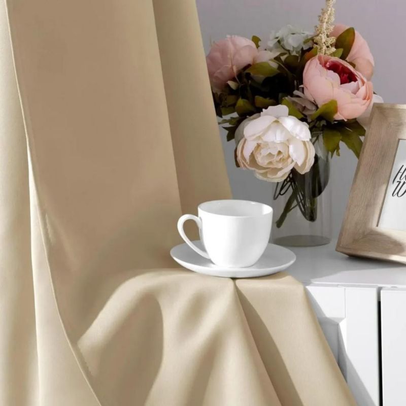 Cortinas Para Ventanas Decorativas De 300x230 Cm 2 Paneles Beige