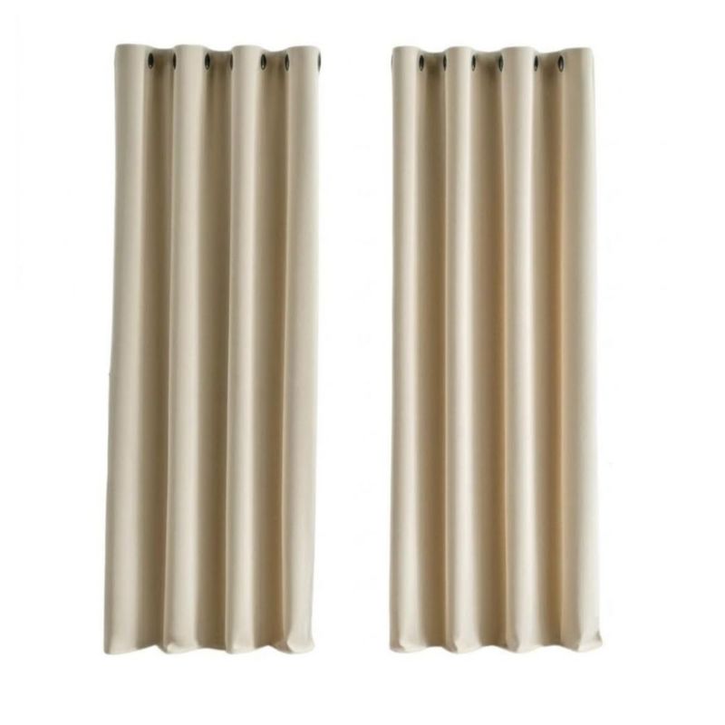 Cortinas Para Ventanas Decorativas De 300x230 Cm 2 Paneles Beige