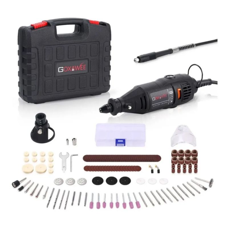 Mototool Eléctrico Herramientas Con 140 Accesorio Pro-Negro