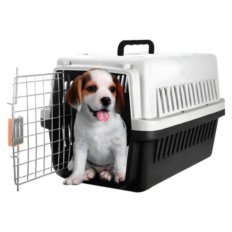 Transportadora Portátil  Mascota Color Blanco / Negro