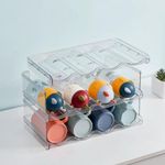 Organizador Para 16 Botellas Apilable Ahorra Espacio Transparente