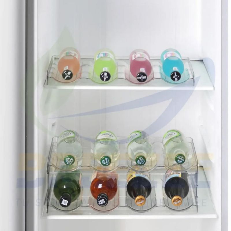 Organizador Para 16 Botellas Apilable Ahorra Espacio Transparente