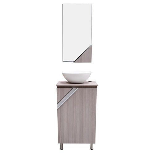 Mueble Para Baño Canela Gabinete Lavabo Organizador + Espejo