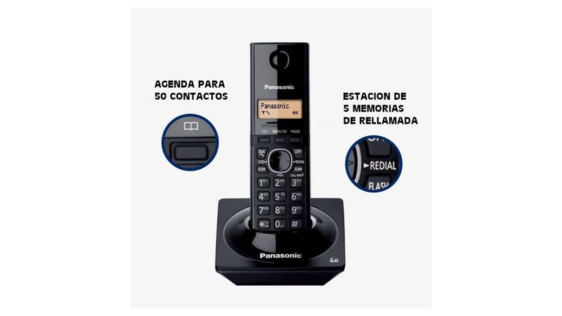Alacena cebra Paquete o empaquetar Teléfono Inalámbrico Panasonic KXTG-1712 dos Auriculares | Elektra tienda  en línea México