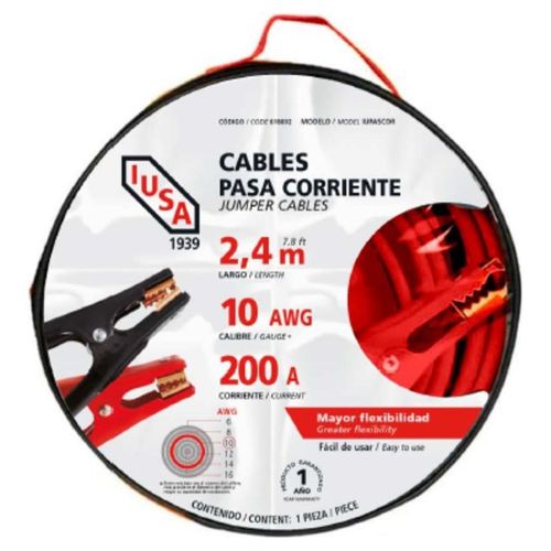 Cable pasa corriente 2.4 m 200 A