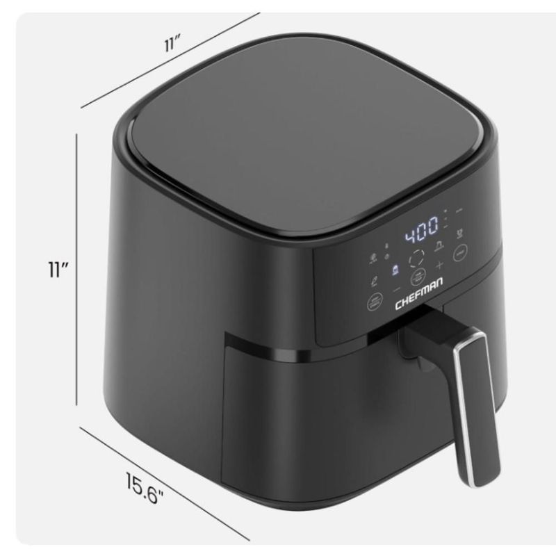 Freidora de Aire Digital Chefman 5.7L Negra