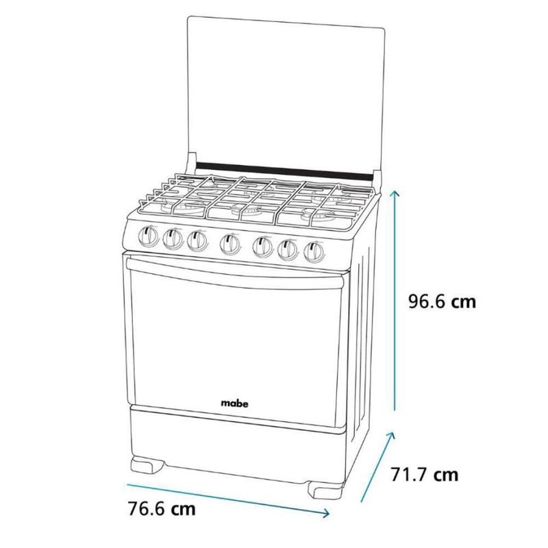 Estufa de Piso Mabe 30" EM7657CFIS0 Plateada