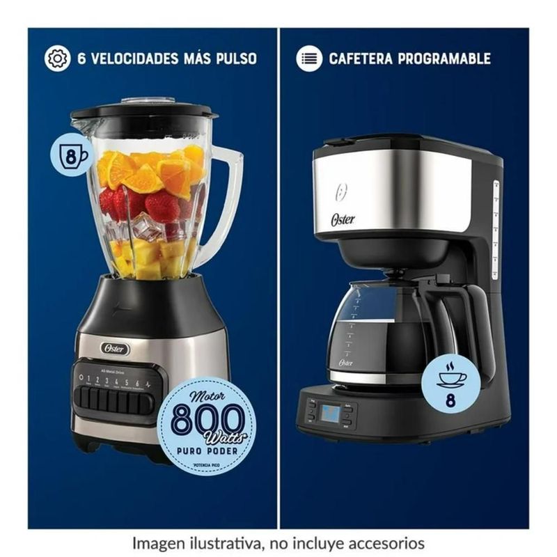 Combo Oster 4 Electrodomésticos Negro