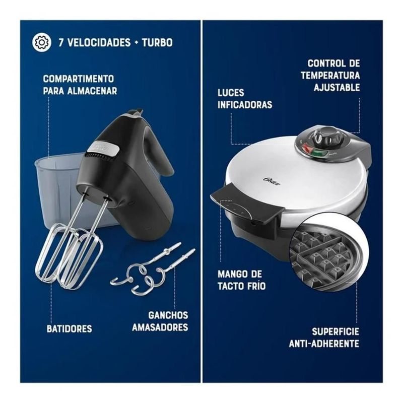 Combo Oster 4 Electrodomésticos Negro
