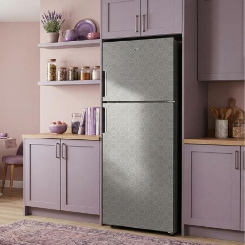 Refrigerador Acros 11 Pies Top Mount AT1130F Silver Floral