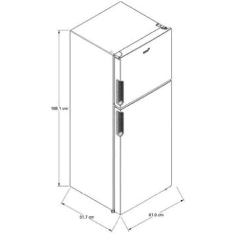 Refrigerador Acros 11 Pies Top Mount AT1130F Silver Floral