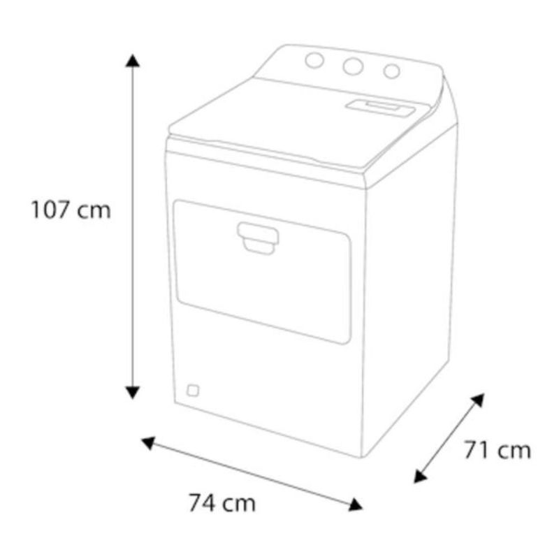 Secadora Gas Whirlpool 7MWGD1930JM 20Kg Carga Frontal Blanca