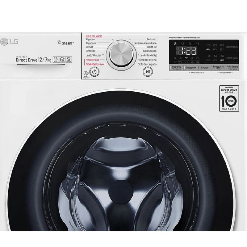 Lavasecadora LG WD12WVC4S6 12Kg/7Kg Blanca