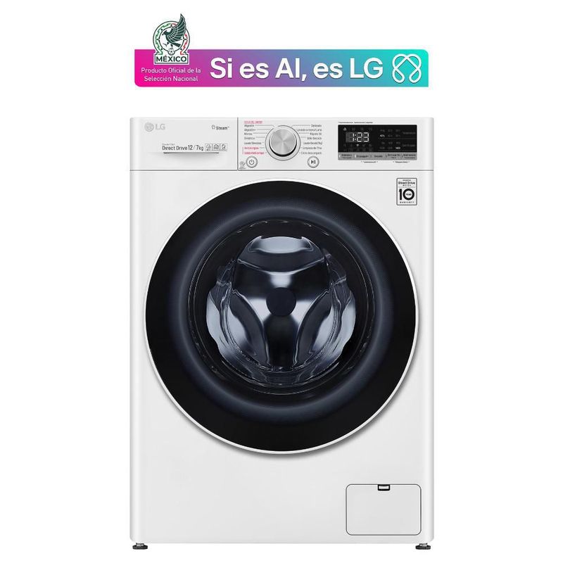 Lavasecadora LG WD12WVC4S6 12Kg/7Kg Blanca