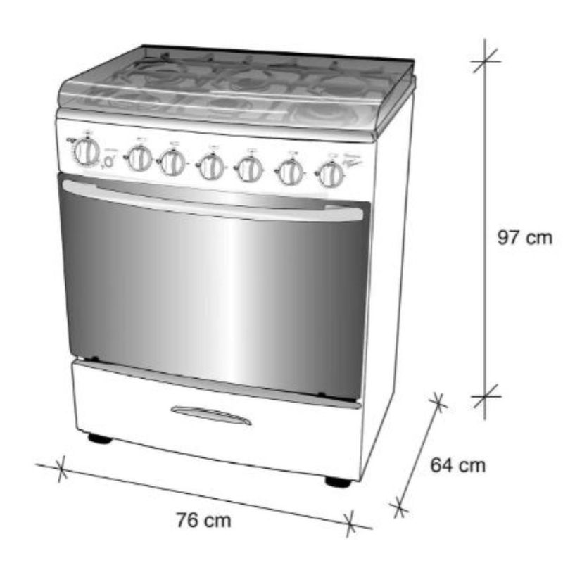 Estufa de Piso Koblenz 30" EK-3131 ND-ICHIC Acero