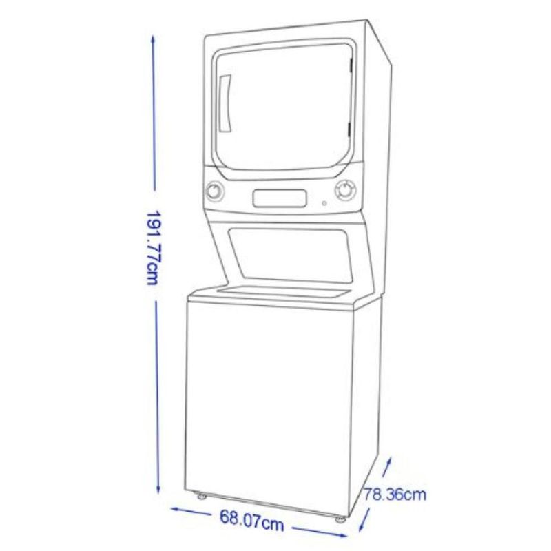 Centro de Lavado Ultra Capacity a Gas Mabe 24Kg Blanco