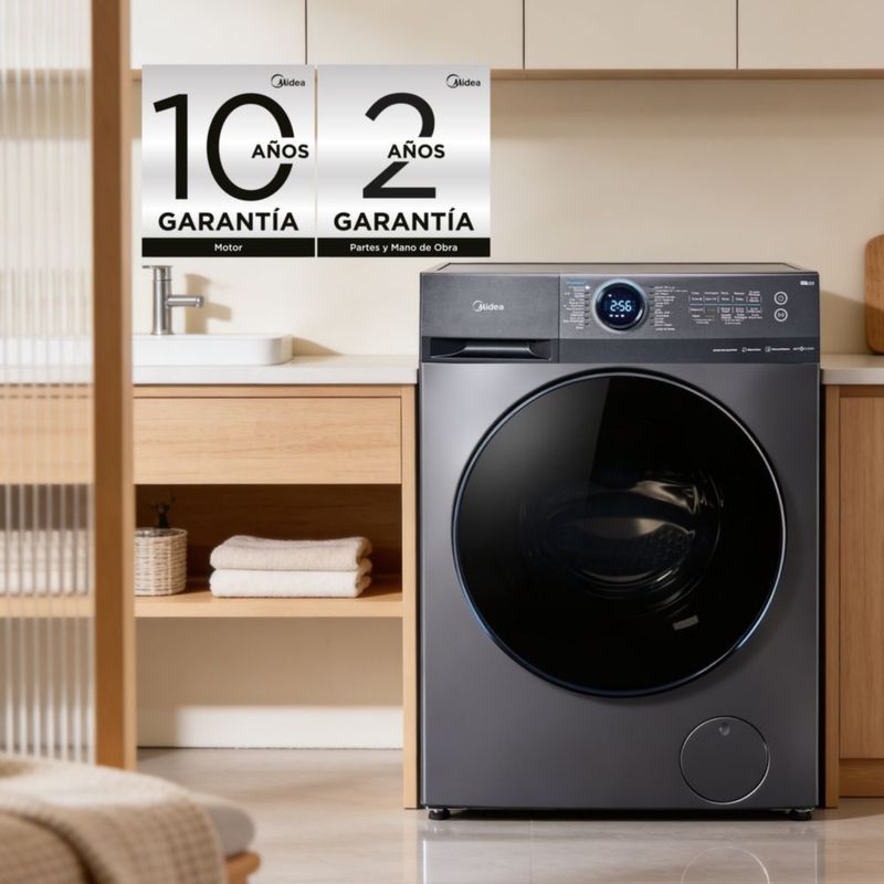 Lavasecadora Midea MF200D150WB 15kg/8kg Gris