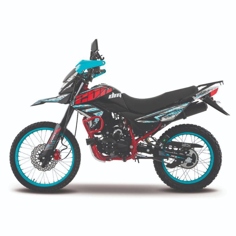 Motocicleta Doble Propósito Italika DM200 Con GPS Azul