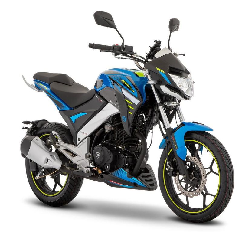 Motocicleta de Trabajo Italika FT250 GTS Con GPS Azul con Negro