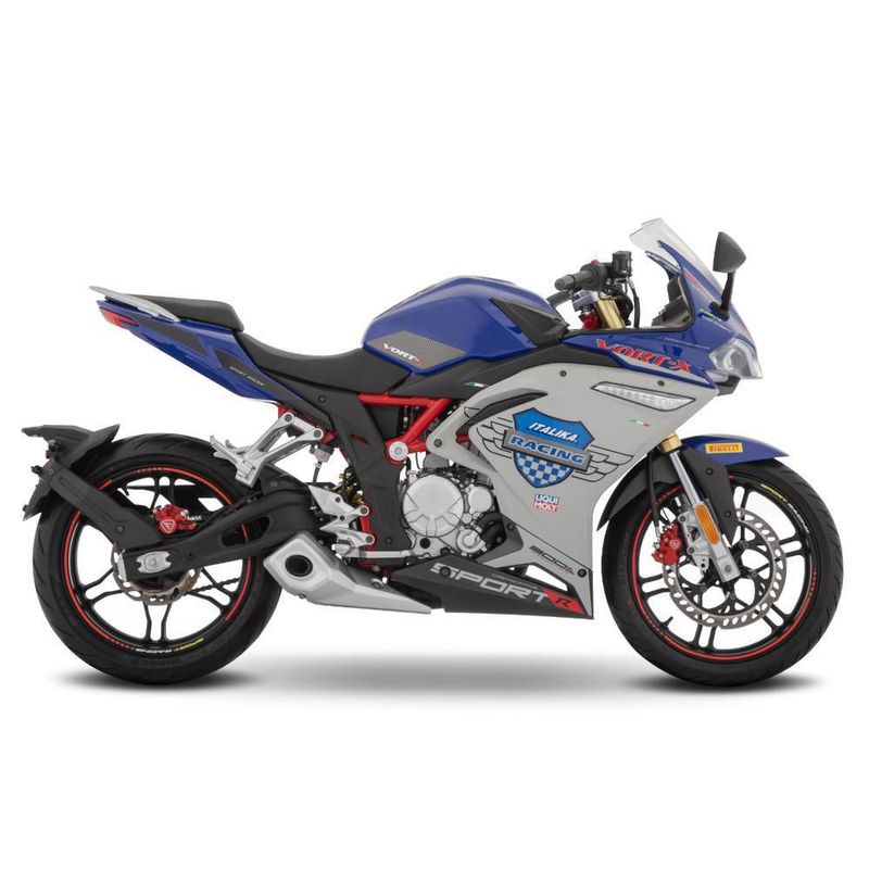 Motocicleta Deportiva Italika Vort-X 300R Azul con Gris