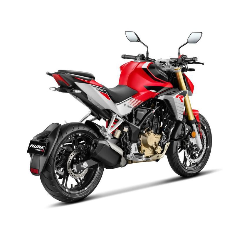 Motocicleta Urbana Hero Hunk 250R Blanco con Rojo