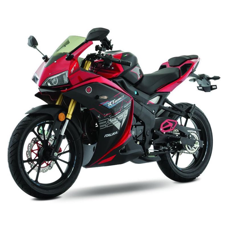 Motocicleta Deportiva Italika RT 250 con GPS Roja