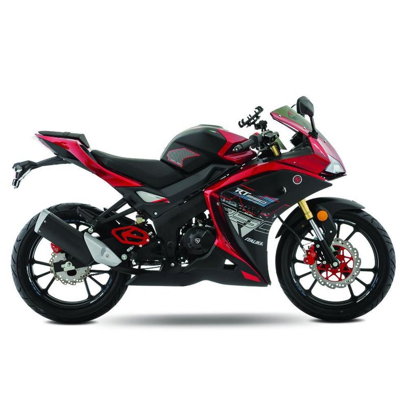 Motocicleta Deportiva Italika RT 250 con GPS Roja