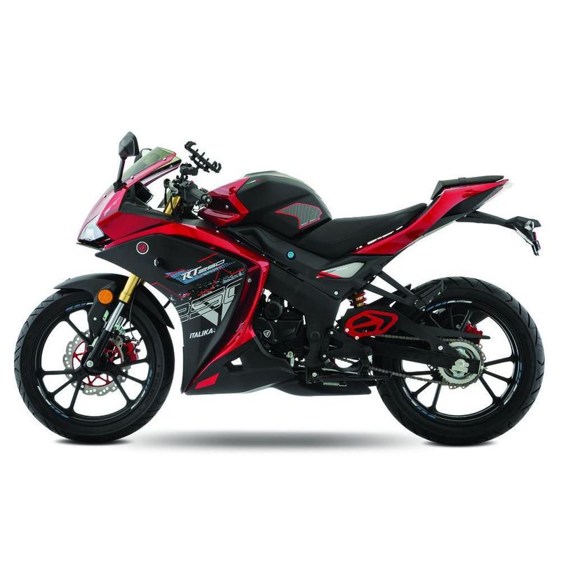 Motocicleta Deportiva Italika RT 250 con GPS Roja