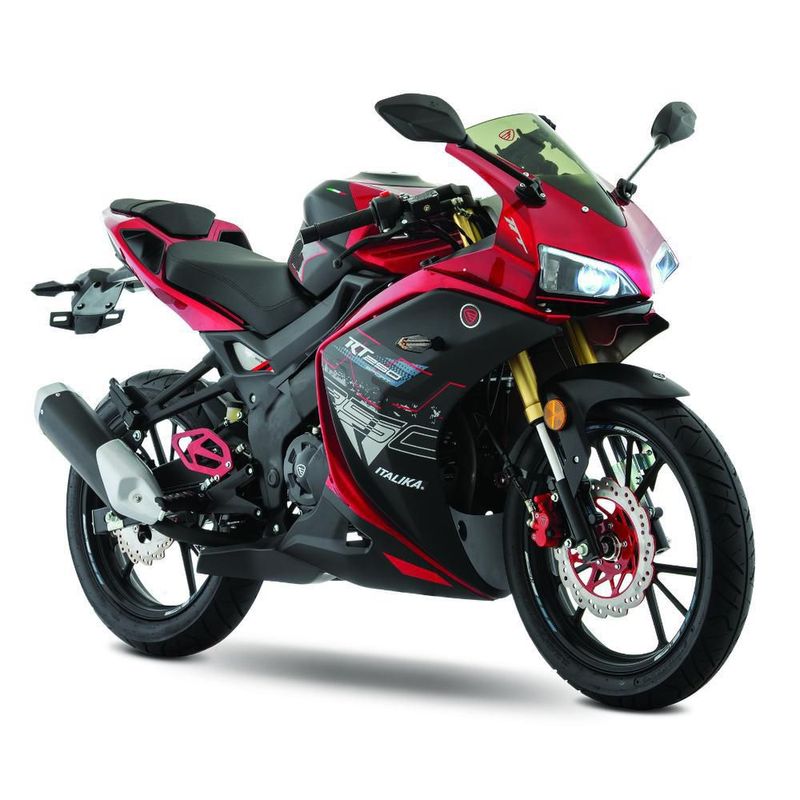 Motocicleta Deportiva Italika RT 250 con GPS Roja