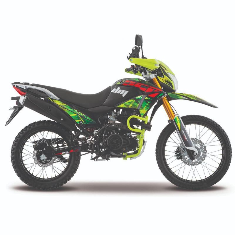 Motocicleta Doble Propósito Italika DM250 con GPS Negra con Verde
