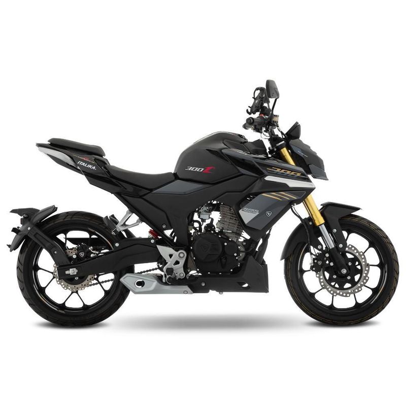 Motocicleta Italika 300Z 4V Negra con GPS