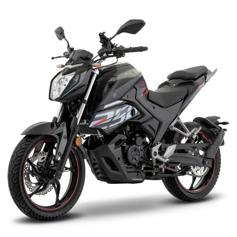 Motocicleta Urbana Italika 250Z Negra con GPS