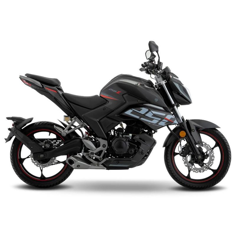 Motocicleta Urbana Italika 250Z Negra con GPS