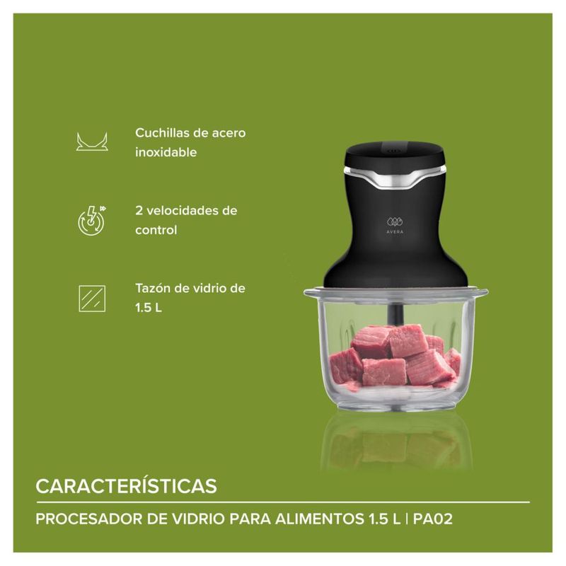 Procesador De Alimentos 4 Cuchillas 300 W Avera PA02