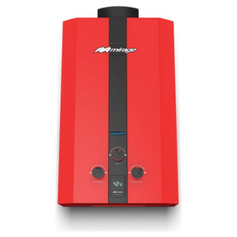 Calentador d Agua Mirage MBF10BC Flux 10L Gas Natural Rojo-End