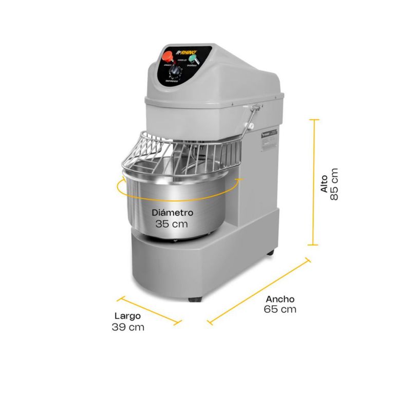 Amasadora Industrial RHINO AMASA-20 20 L 1100 W 127 V