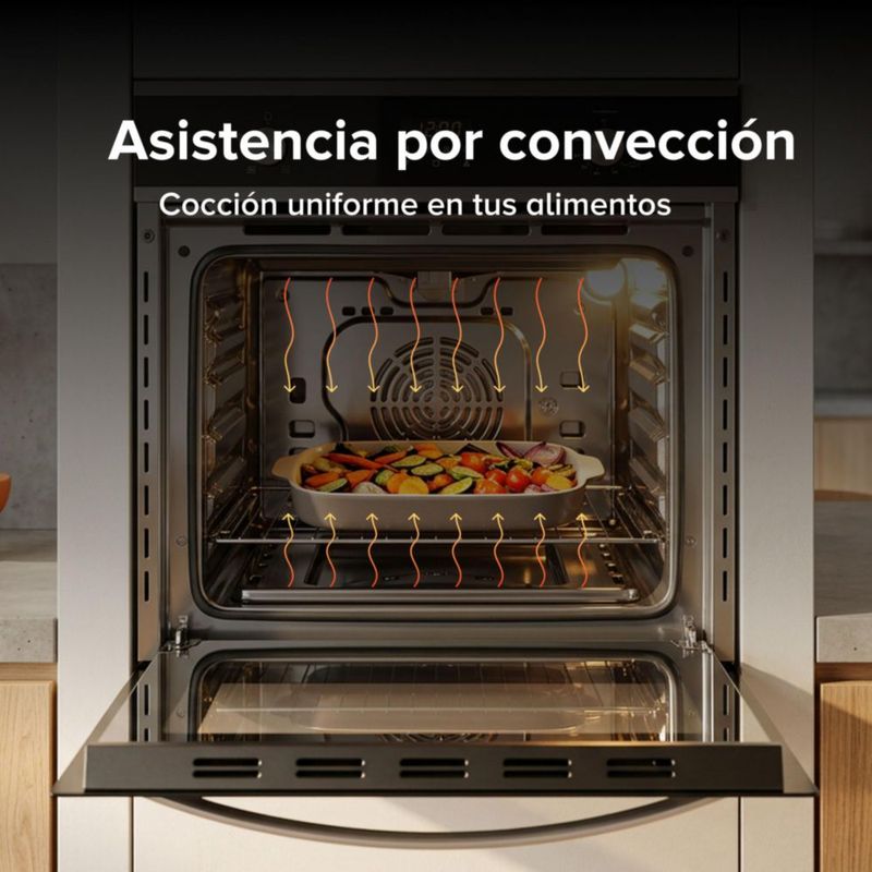 Horno empotrable de gas LP, 58 Litros, 5 modos de cocción AVERA HE01LP